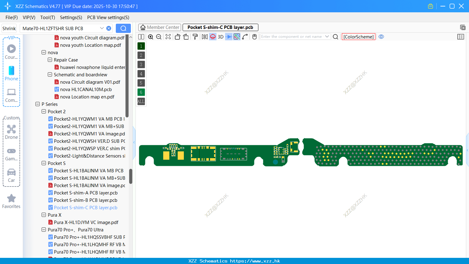 Huawei Pocket S-shim-C PCB Layer